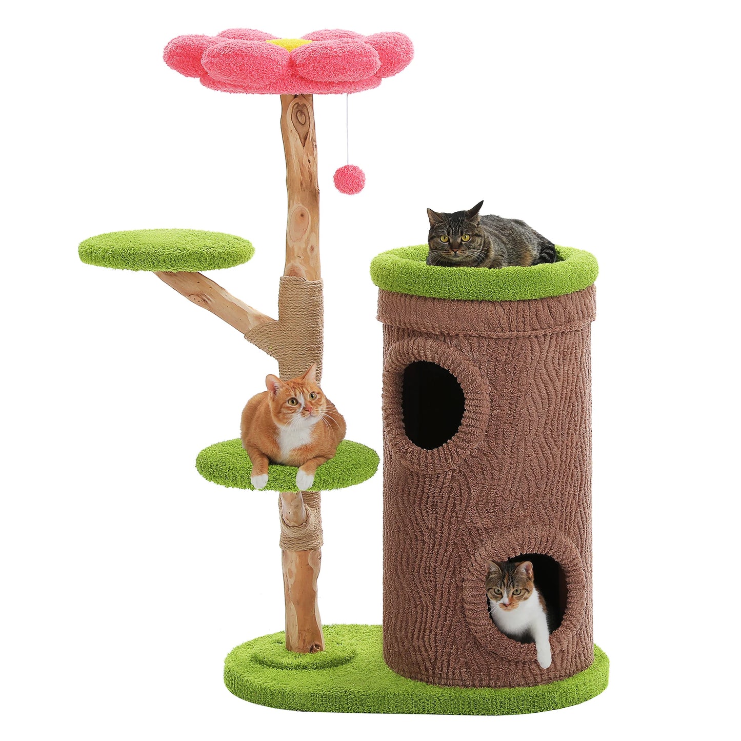 PAWZ Road Cat Tree Tower With Four Condos And Scratching Post