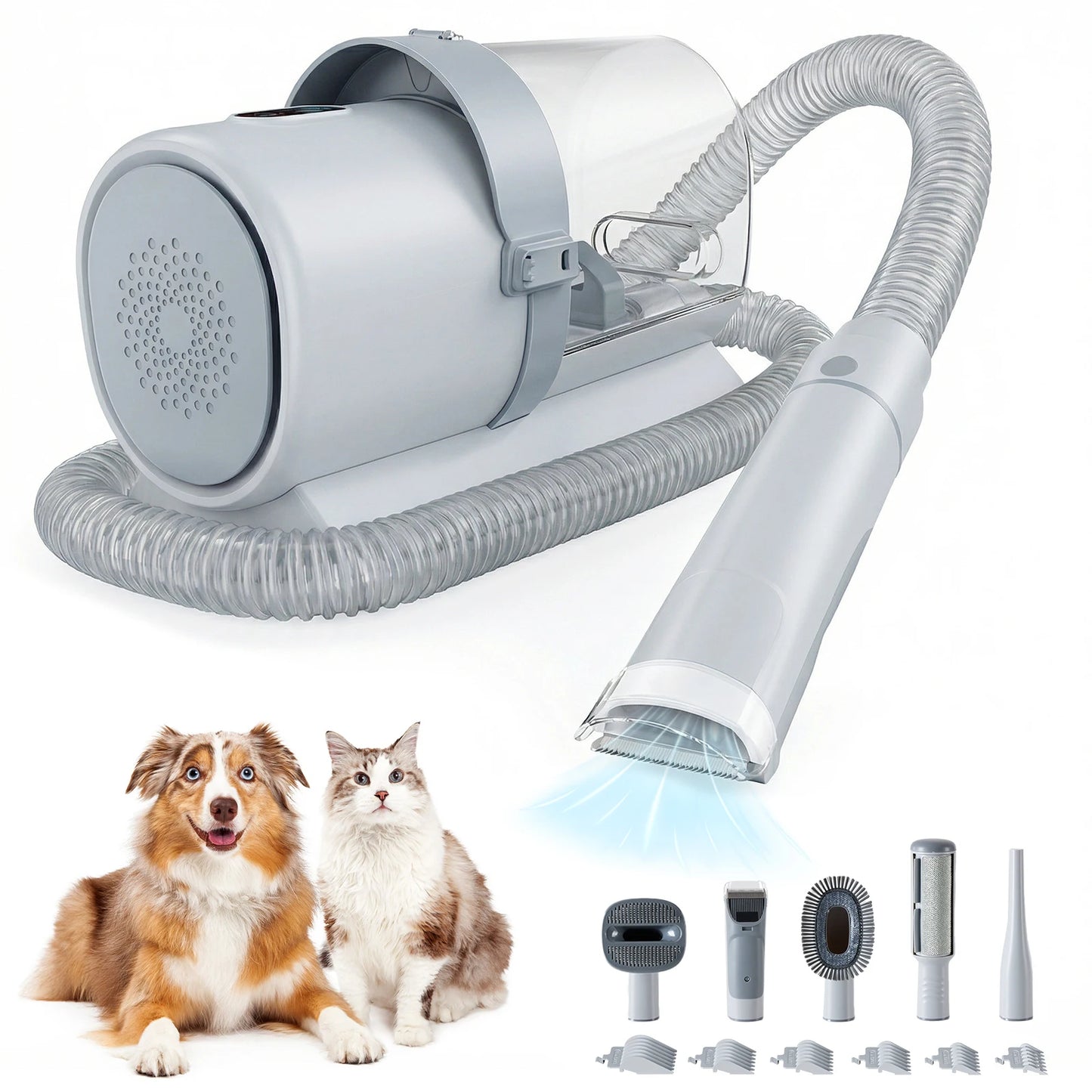 JHK Pet Grooming Vacuum Kit With Cordless Clippers For Cats