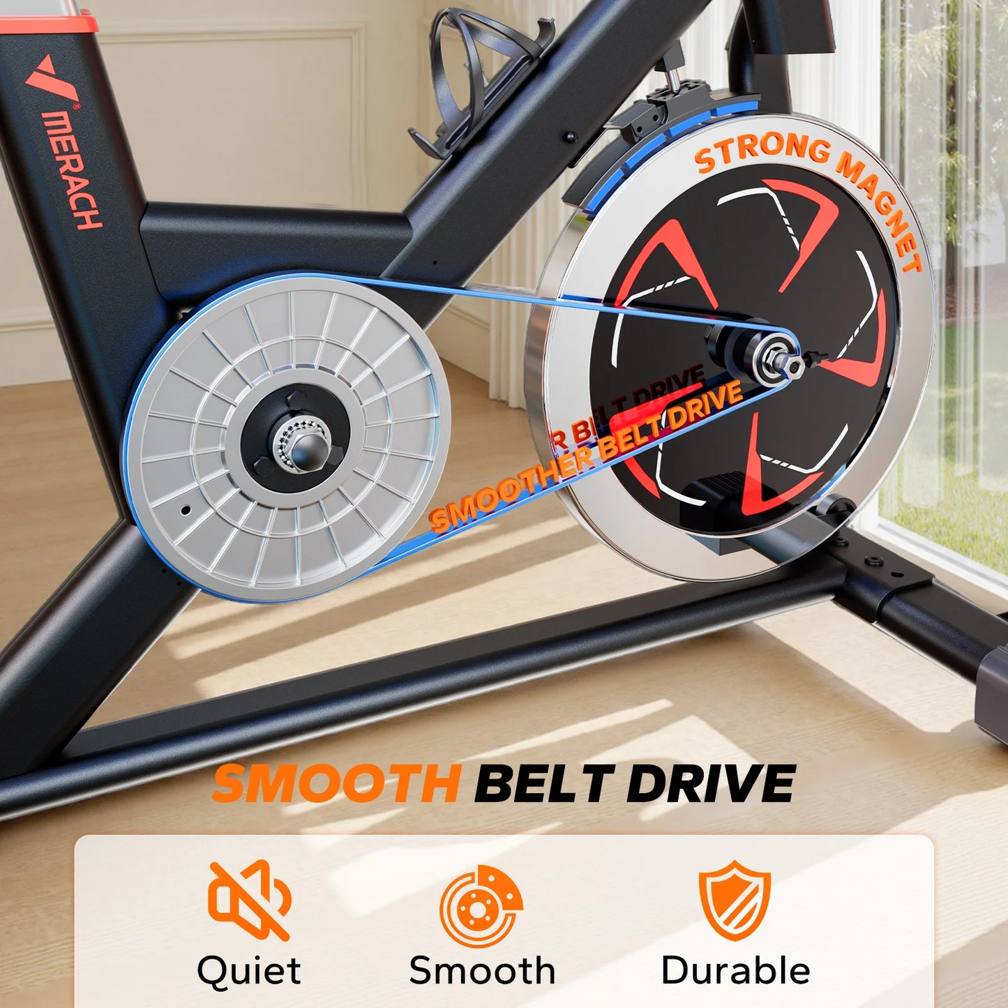 MERACH S38 Indoor Exercise Bike With Bluetooth App