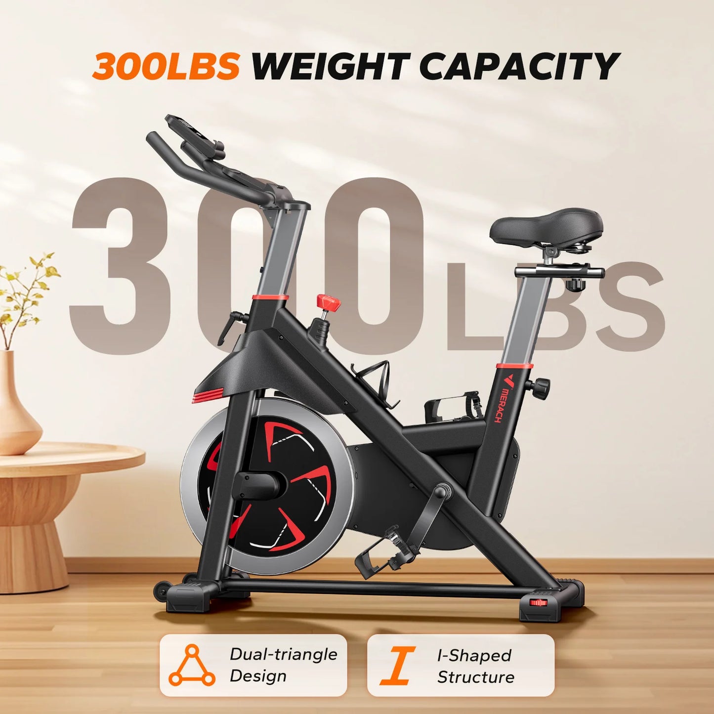 MERACH S38 Indoor Exercise Bike With Bluetooth App