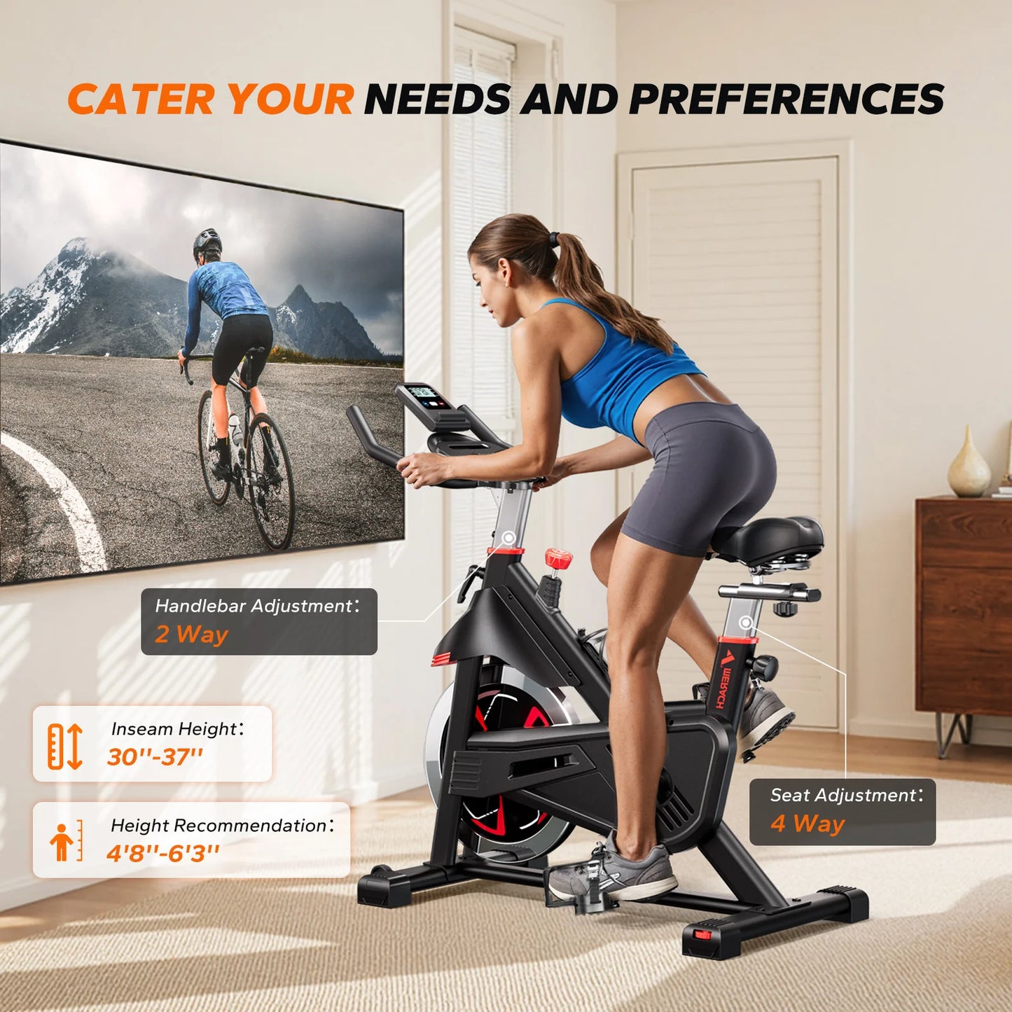 MERACH S38 Indoor Exercise Bike With Bluetooth App