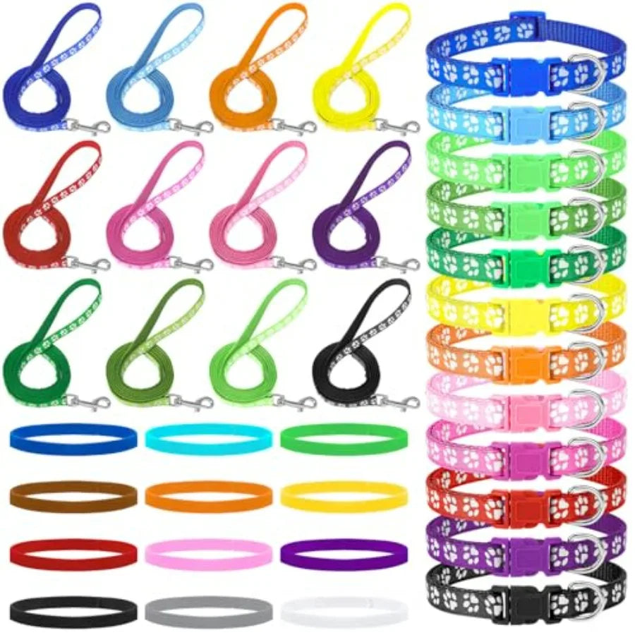 36Pcs Dog Collar and Leash Set With Quick Release Buckle