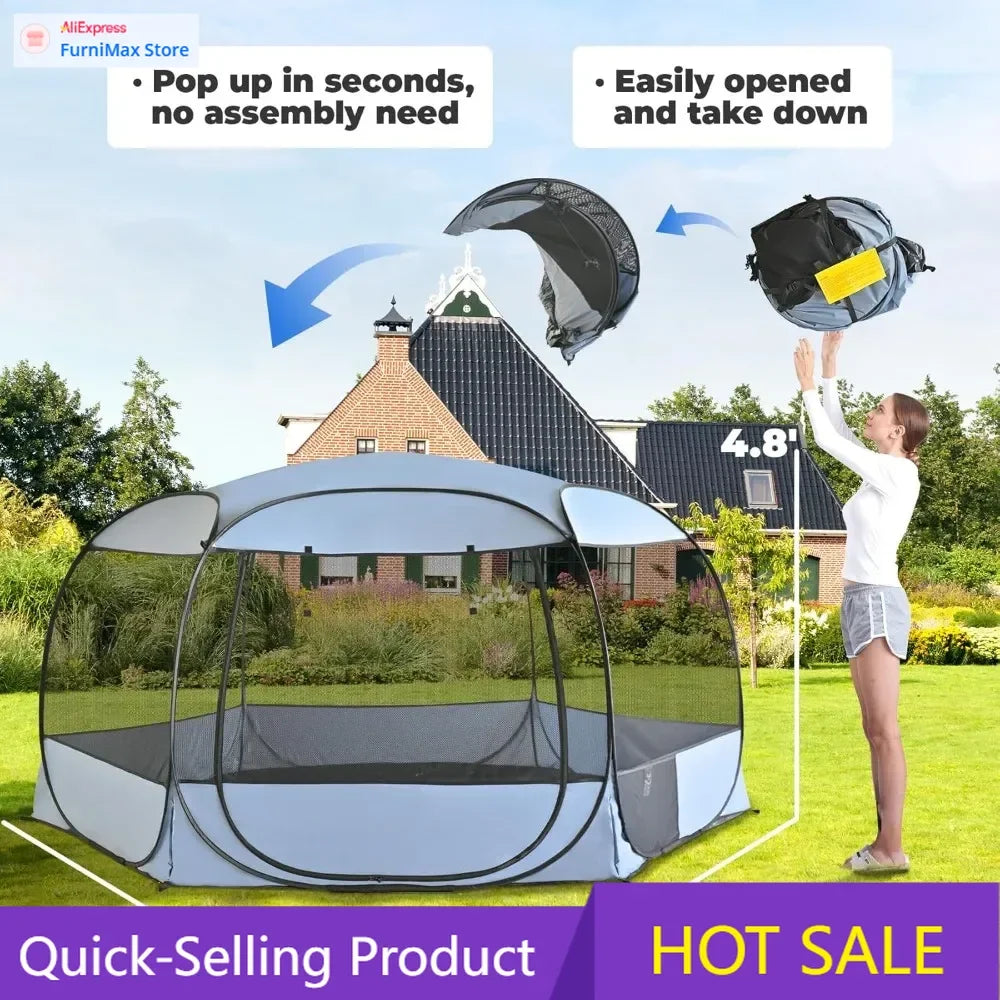 Limited-time promotionXXLarge Popup Portable Dog House 10'x10'x4.8'H Gazebo Kennel Playpen Pet Tent Sun Shade Shelter Travel Cam