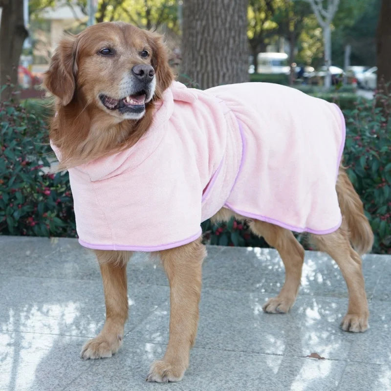 Dog Bathrobe Super Absorbent Pet Towel Bathrobe Bath Towels Quick-Drying Cat Dog Bath Towel Bath Supplies Dog Towel Microfiber