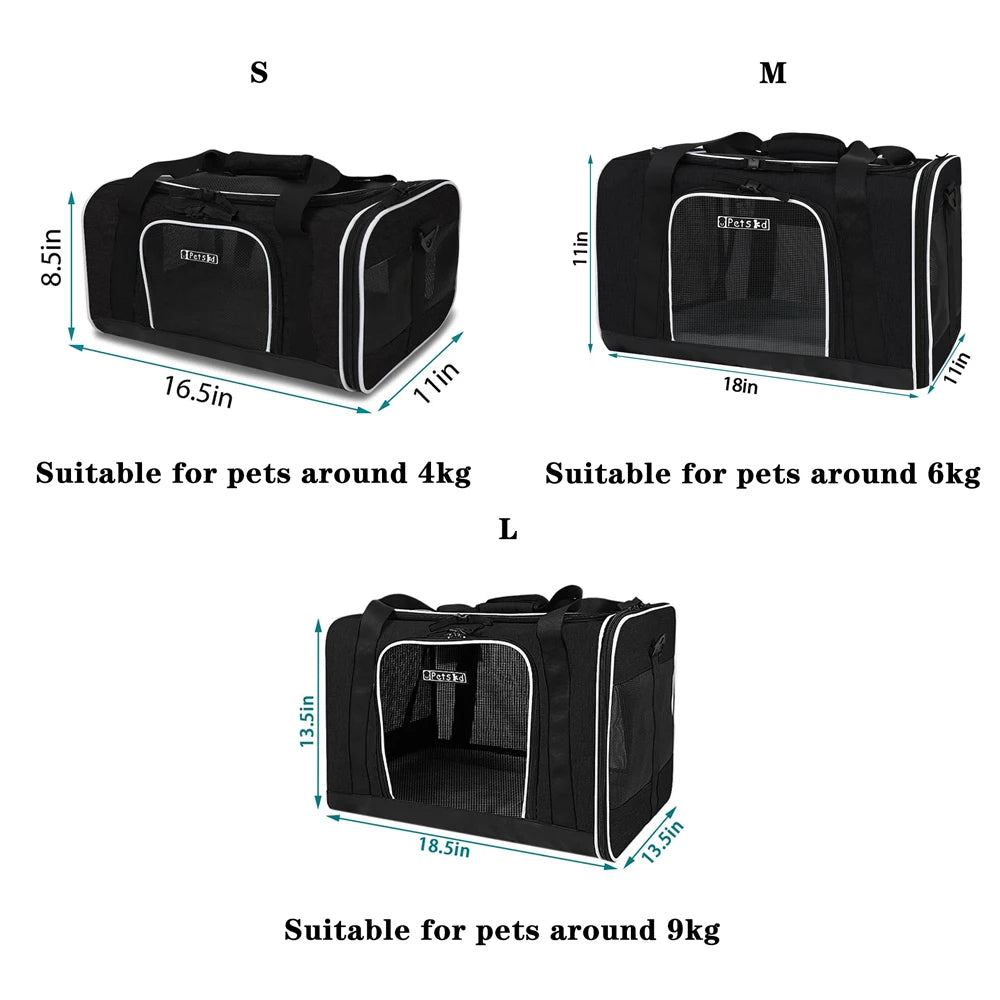 Petskd Portable Pet Carrier Bag Breathable Soft Sided Travel Carrier