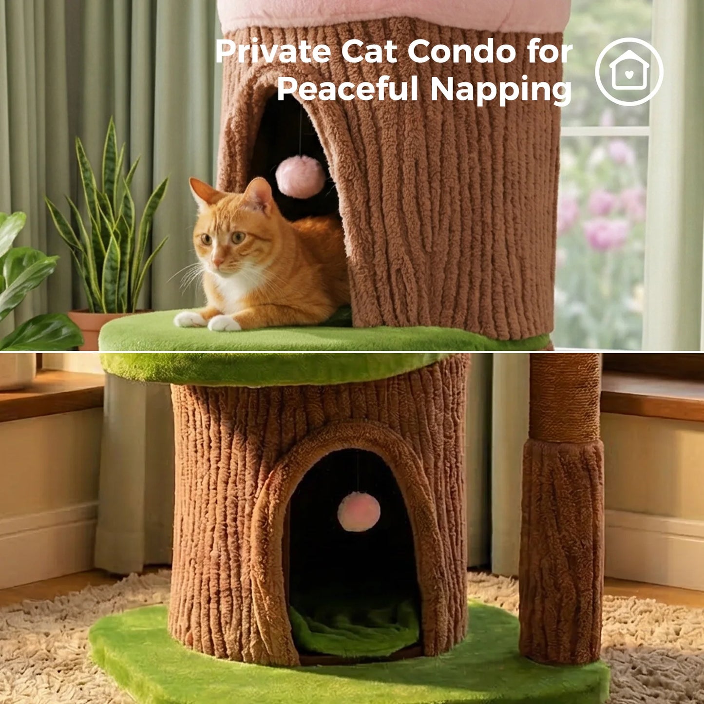 PAWZ Road Cat Tree Tower With Four Condos And Scratching Post