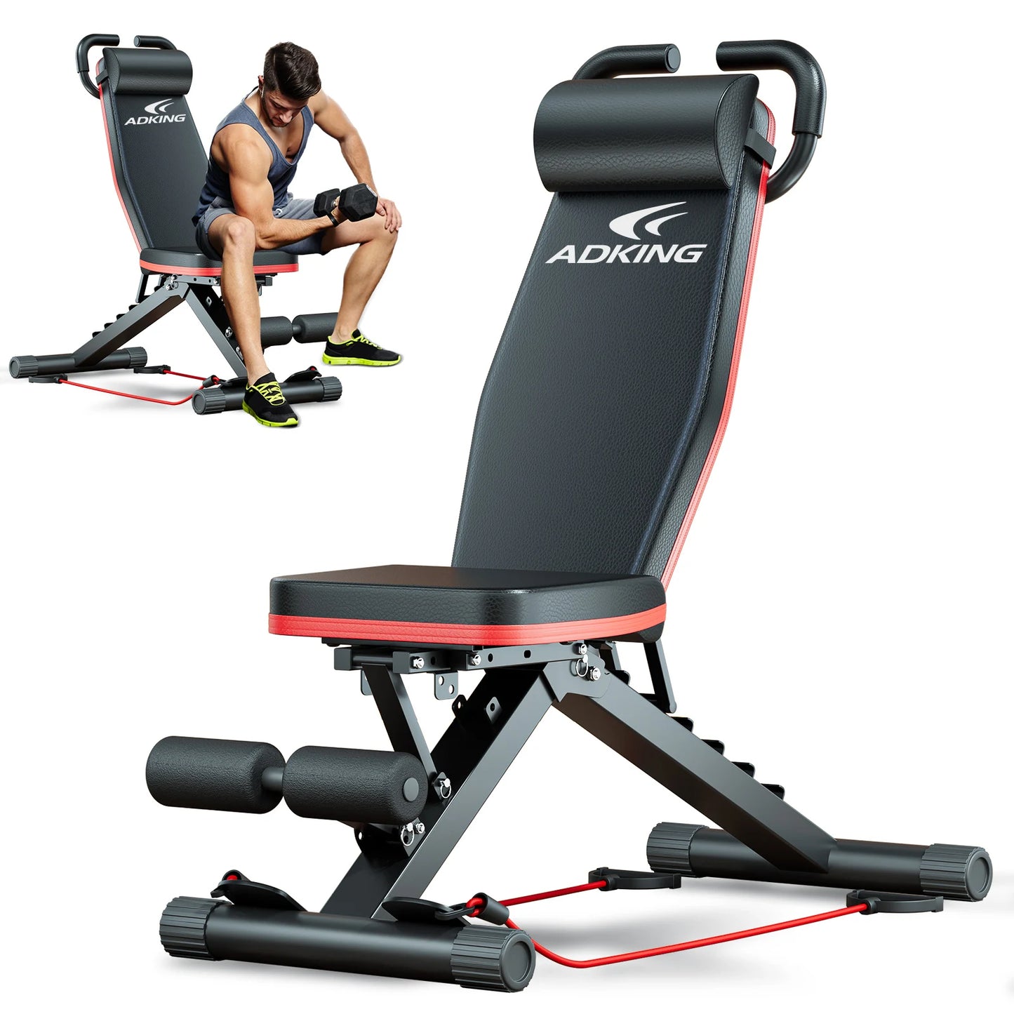 Foldable 14-in-1 Weight Bench With 1000-Lb Capacity