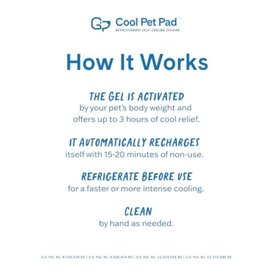 Cool Pet Pad Self Cooling Pressure Activated Mat For Pets