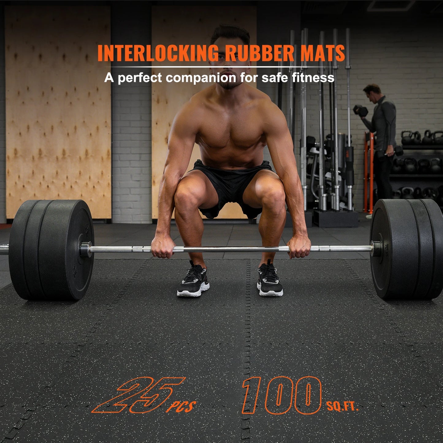 SucceBuy Interlocking Gym Floor Mats Pack EVA Foam Rubber Top