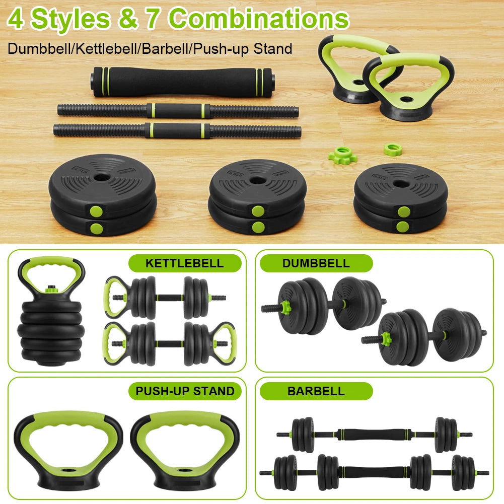 TWISTER.CK Adjustable Dumbbell Set 4 In 1 For Home Gym