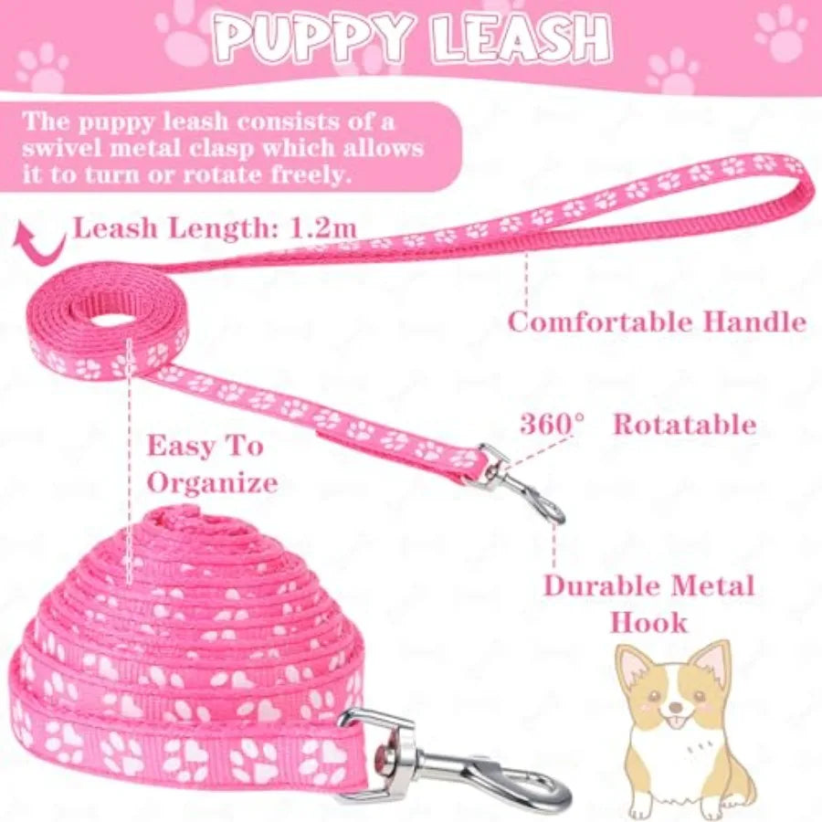 36Pcs Dog Collar and Leash Set With Quick Release Buckle
