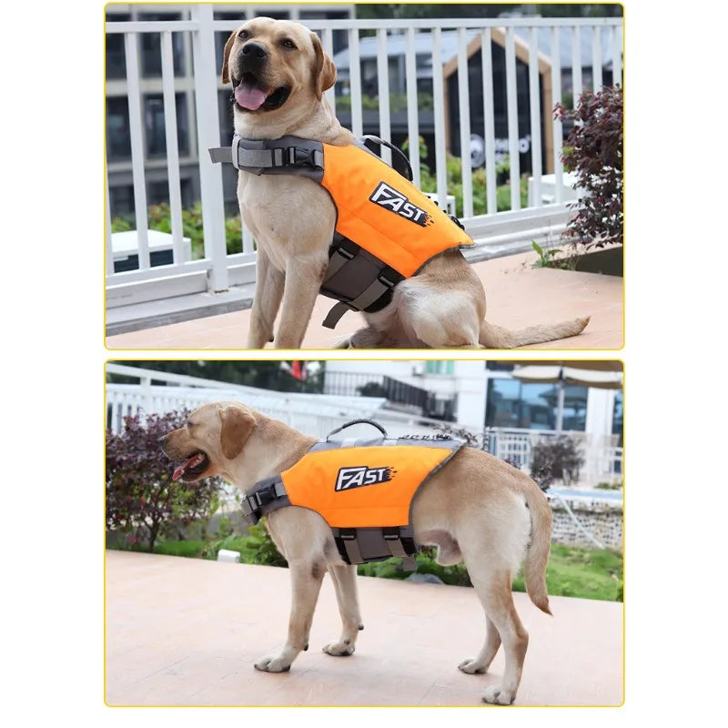 Dog Life Jacket Swimming Vest Reflective Adjustable Safety