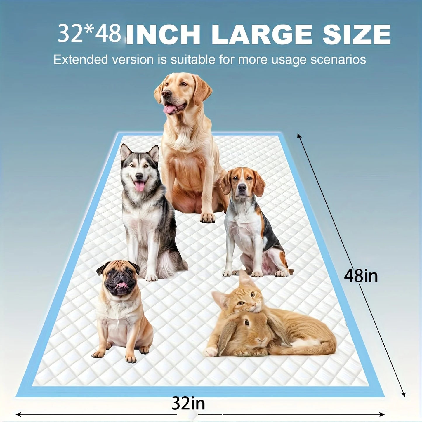 Thick Eight Layer Dog Pee Pads Leak Proof Odor Resistant Training Pads