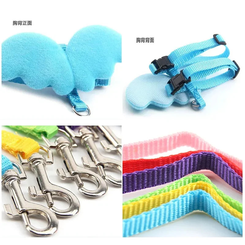 SHENGMEIYU Angel Wings Pet Harness With Leash For Cats Retractable