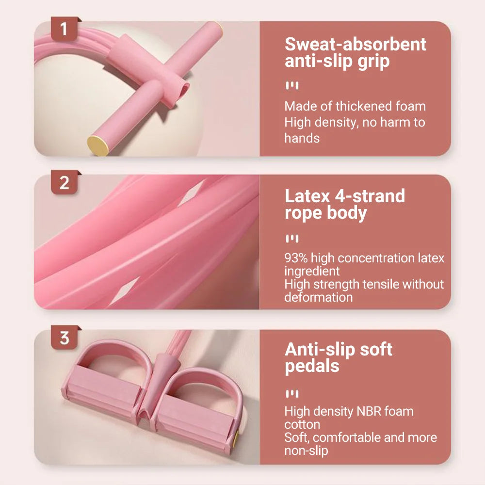 6-Tube Resistance Band Set for Full-Body Gym Workouts and Training