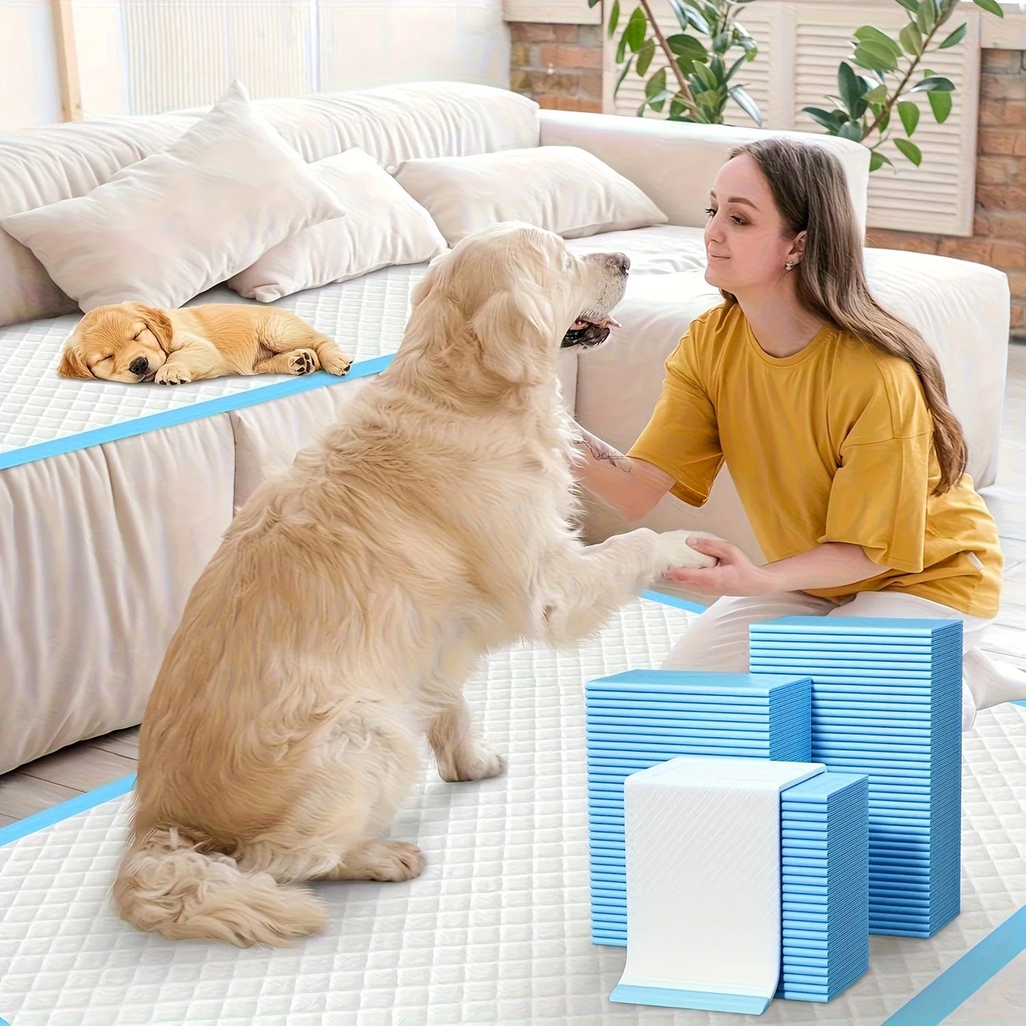 Thick Eight Layer Dog Pee Pads Leak Proof Odor Resistant Training Pads