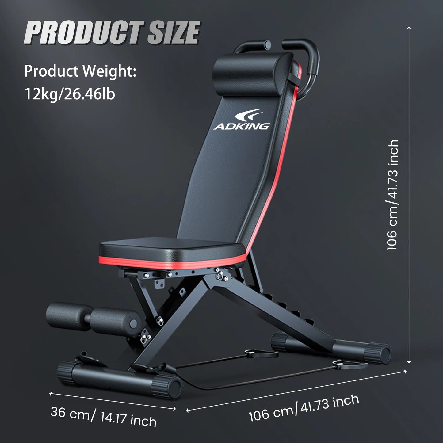 Foldable 14-in-1 Weight Bench With 1000-Lb Capacity
