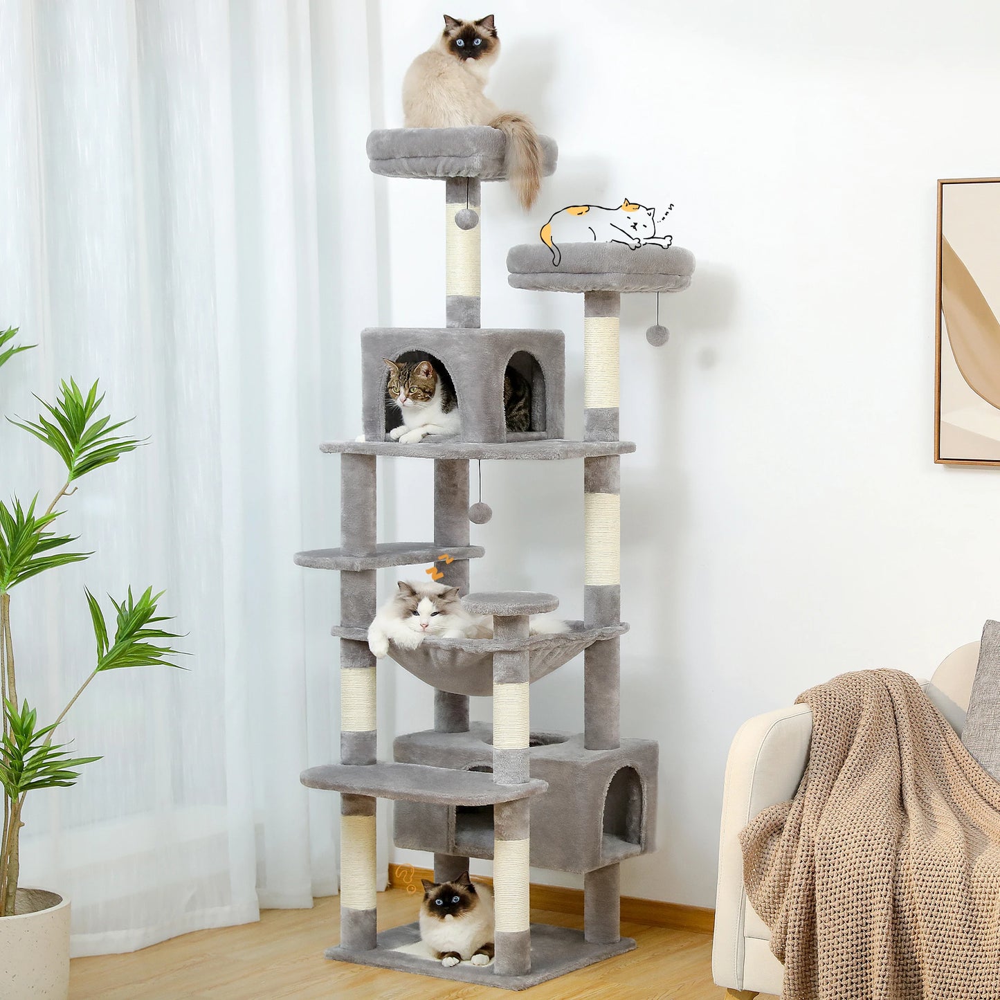 PAWZ Road Large Cat Tree And Tower With Scratching Posts