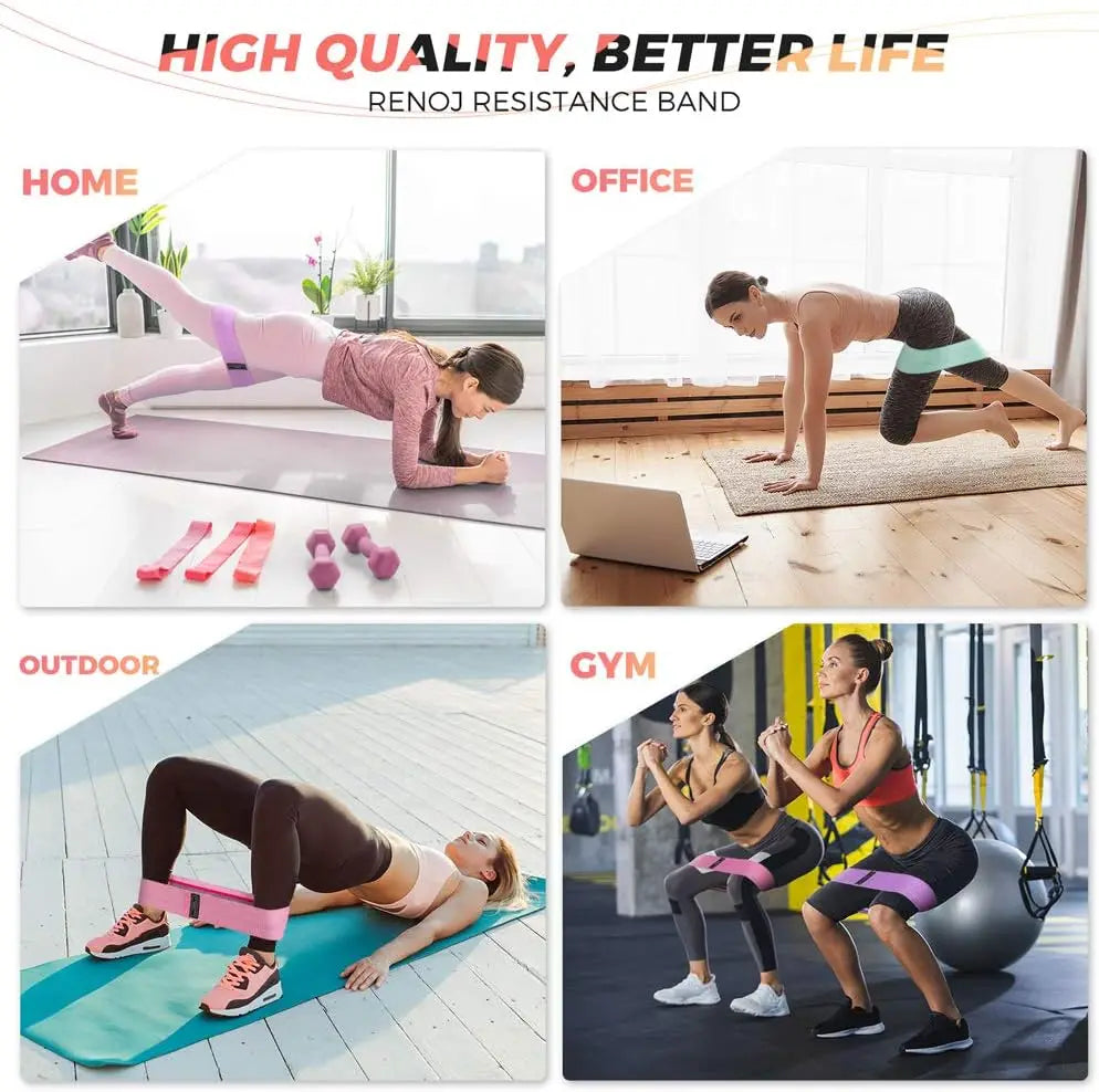 Resistance Band Set For Pilates Yoga And Home Gym Training