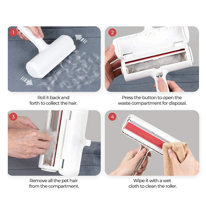 VZZ Pet Hair Remover Roller Brush For Cars And Furniture