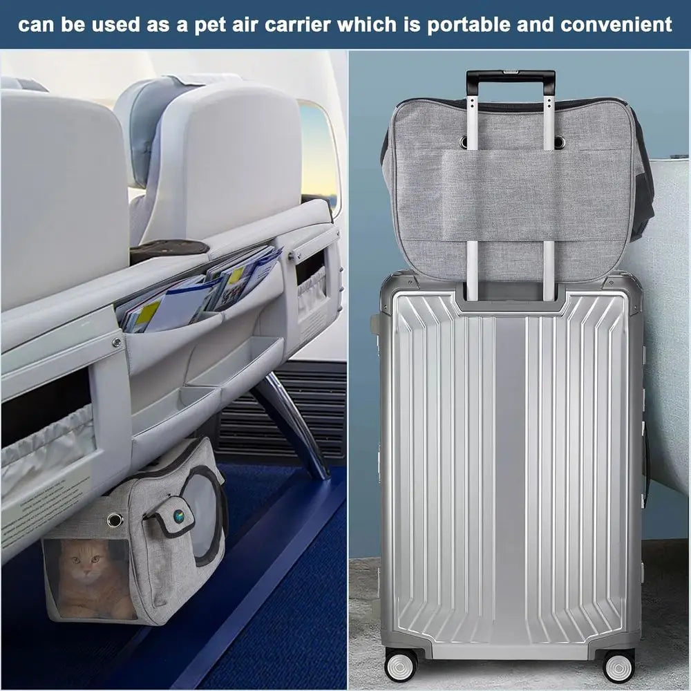 Pet Sling Carrier, Pet Airline Carrier Travel Bag, Fit 10~13lb Small Dogs, Comfortable, Adjustable, Perfect for Airline, Travell