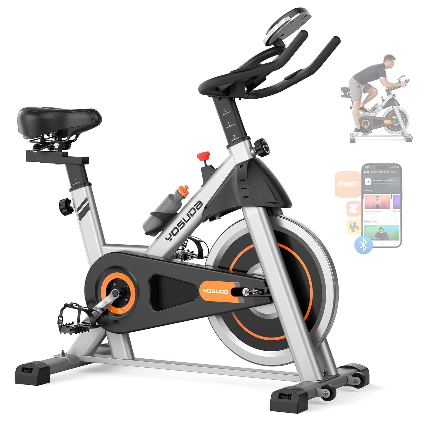 YOSUDA Indoor Cycling Bike With Magnetic Resistance And App