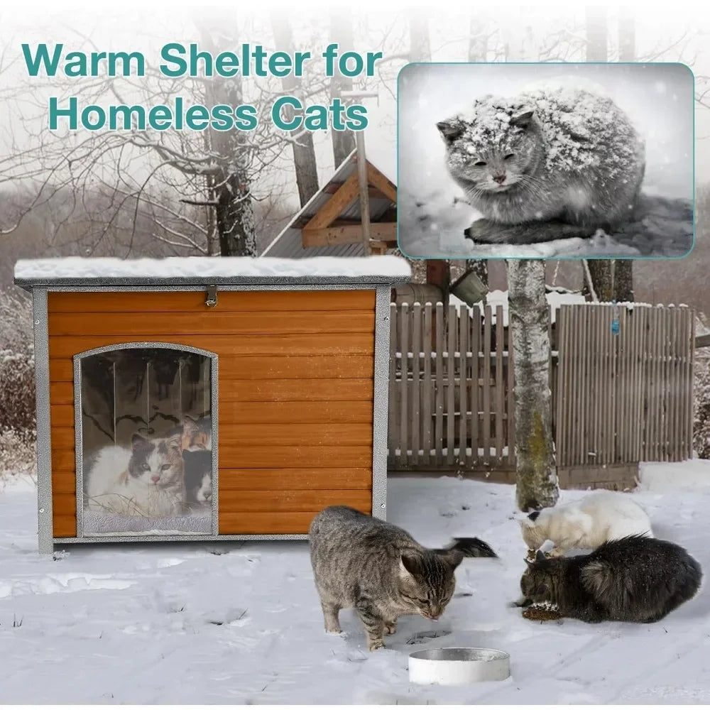 Indoor Outdoor Dog House With Anti Chew Weatherproof Frame Kennel