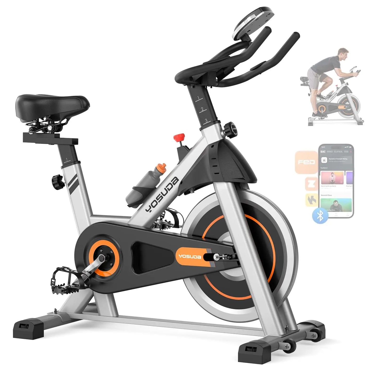 YOSUDA Indoor Cycling Bike With Magnetic Resistance And App