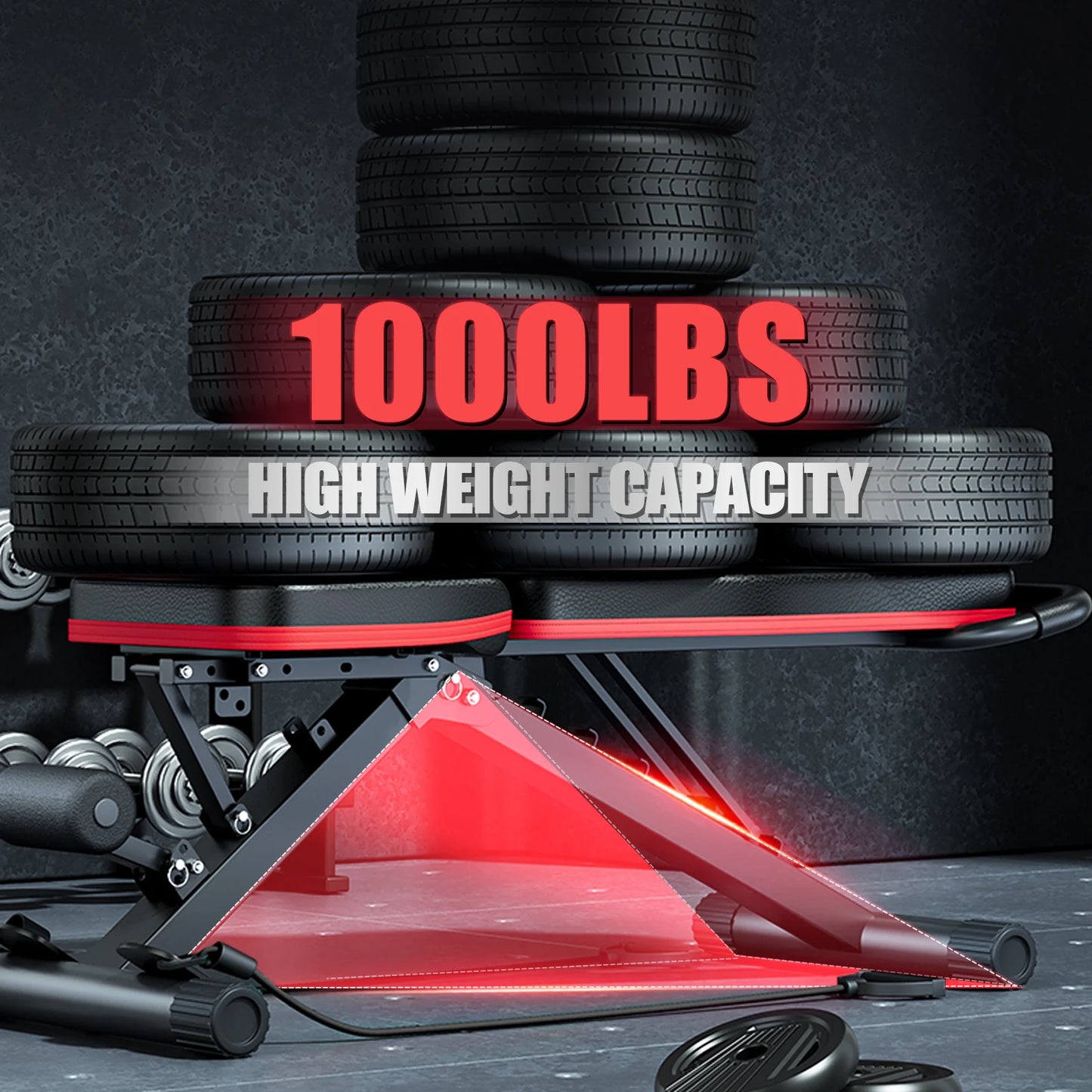 Foldable 14-in-1 Weight Bench With 1000-Lb Capacity