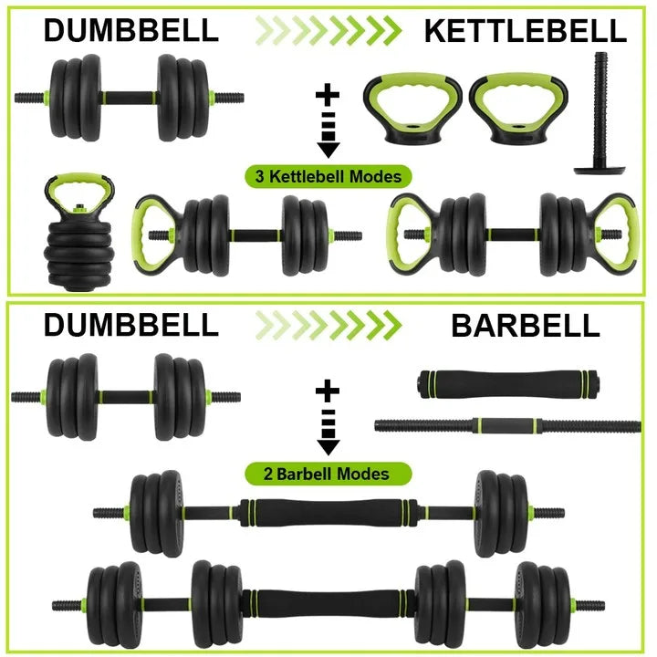TWISTER.CK Adjustable Dumbbell Set 4 In 1 For Home Gym