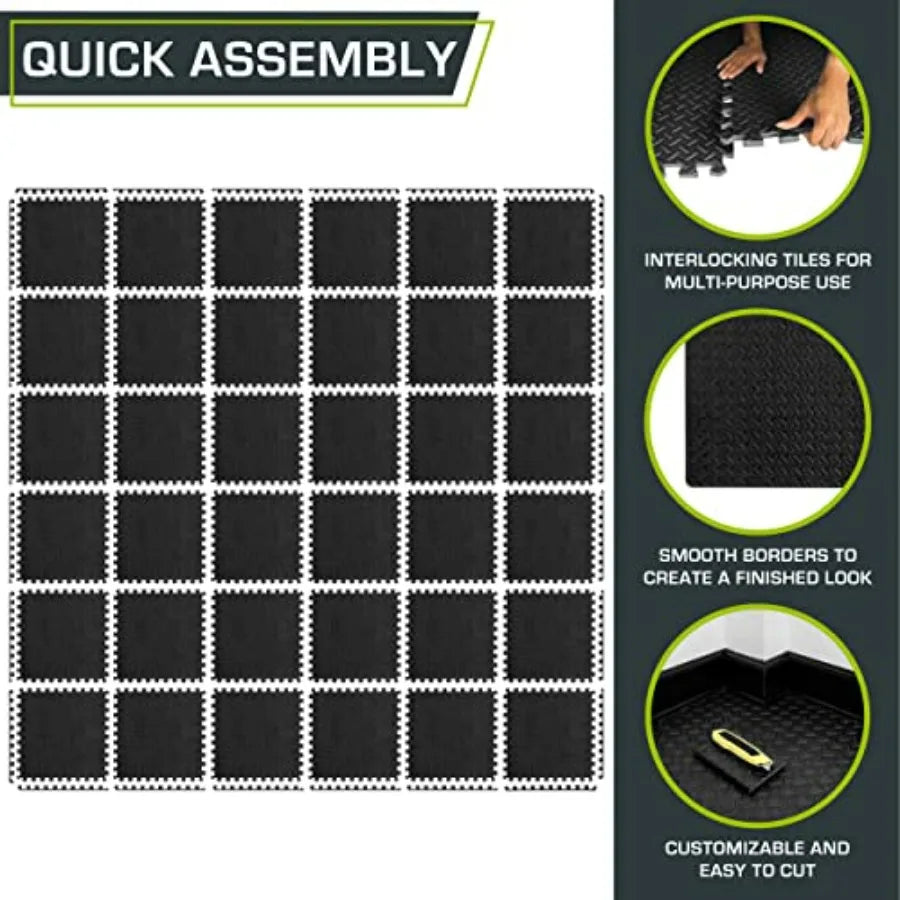 Exercise Puzzle Mat EVA Interlocking Foam Floor Tiles