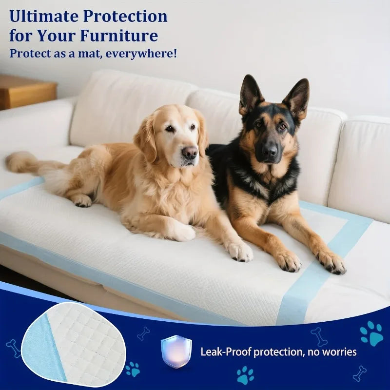 Disposable Dog Litter Pads 6 Layer Thick Absorbent 100 Count