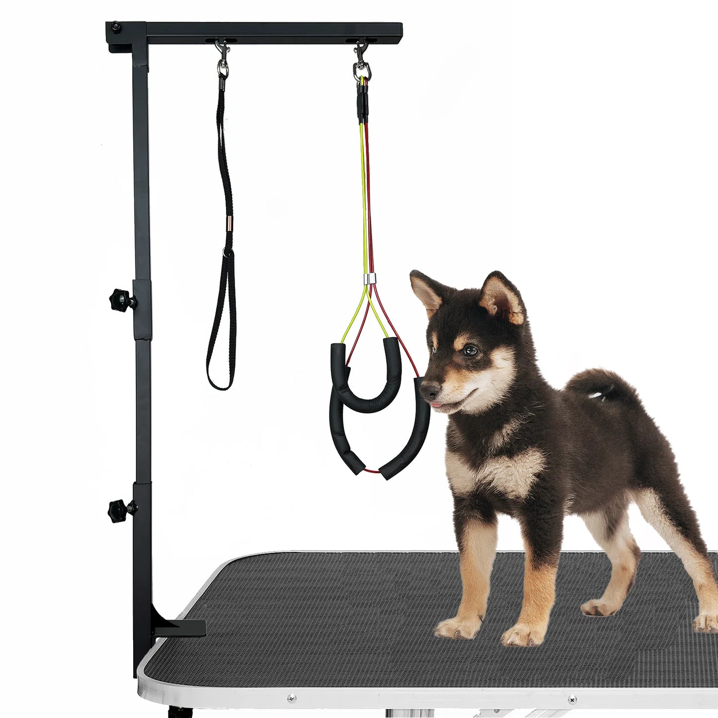 Height Adjustable Dog Grooming Arm With Haunch Holders For Small Dogs And Cats