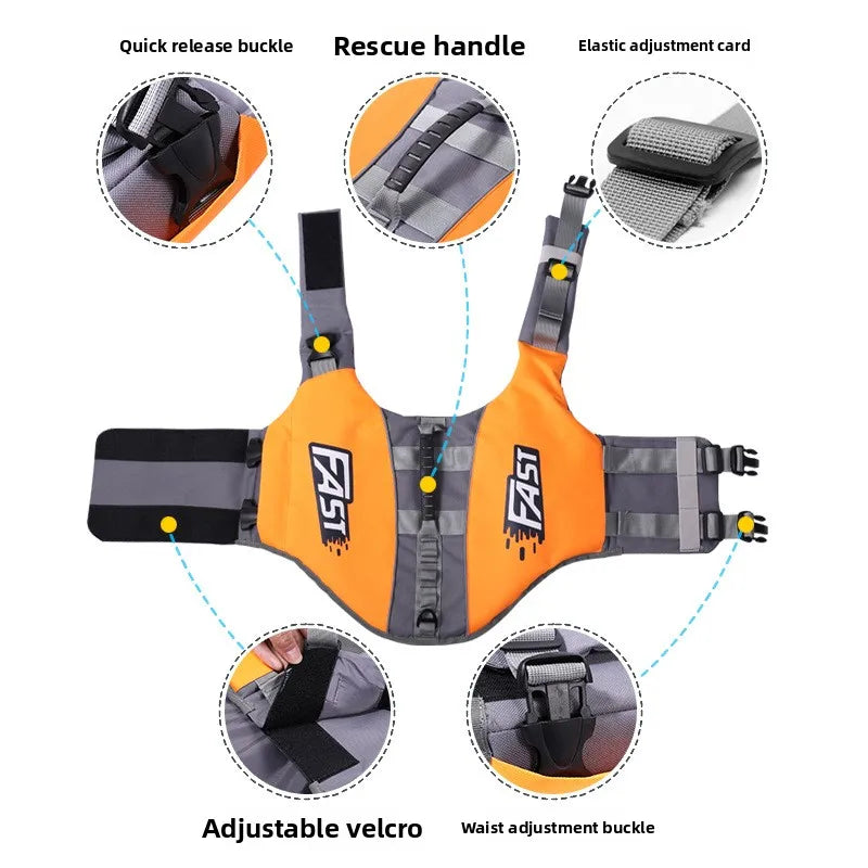 Dog Life Jacket Swimming Vest Reflective Adjustable Safety