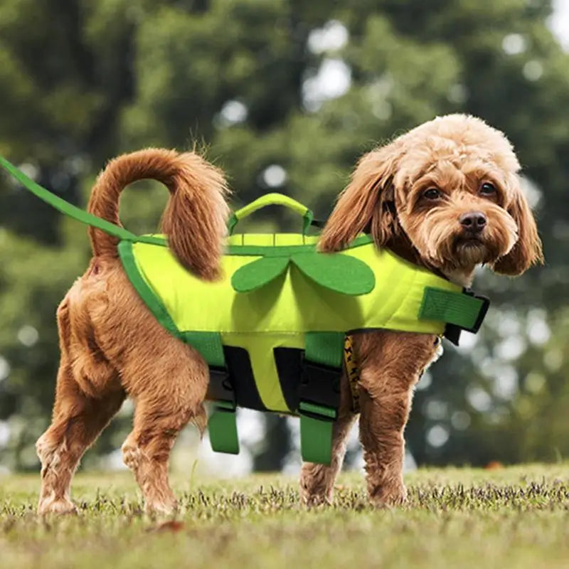 Dog Life Vest With Handle Waterproof Ripstop For Boating