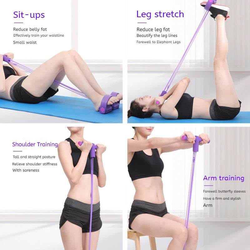 6-Tube Resistance Band Set for Full-Body Gym Workouts and Training