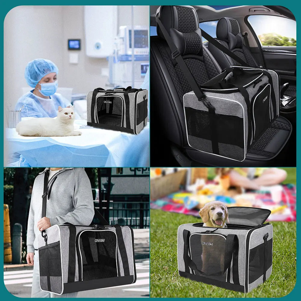 Petskd Portable Pet Carrier Bag Soft Sided Breathable Travel Carrier