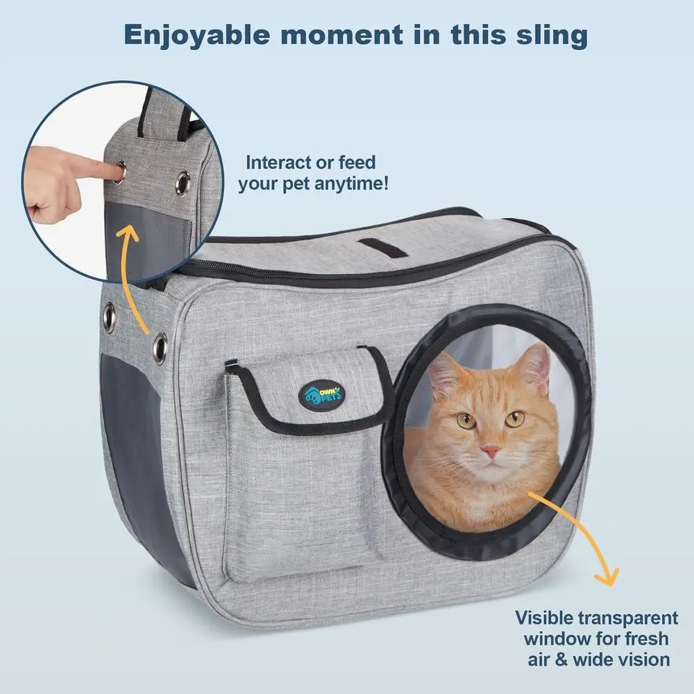 Pet Sling Carrier, Pet Airline Carrier Travel Bag, Fit 10~13lb Small Dogs, Comfortable, Adjustable, Perfect for Airline, Travell