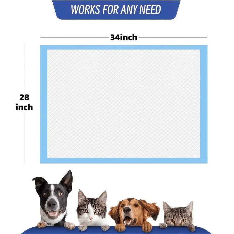 Disposable Dog Litter Pads 6 Layer Thick Absorbent 100 Count