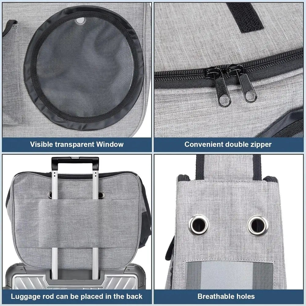 Pet Sling Carrier, Pet Airline Carrier Travel Bag, Fit 10~13lb Small Dogs, Comfortable, Adjustable, Perfect for Airline, Travell