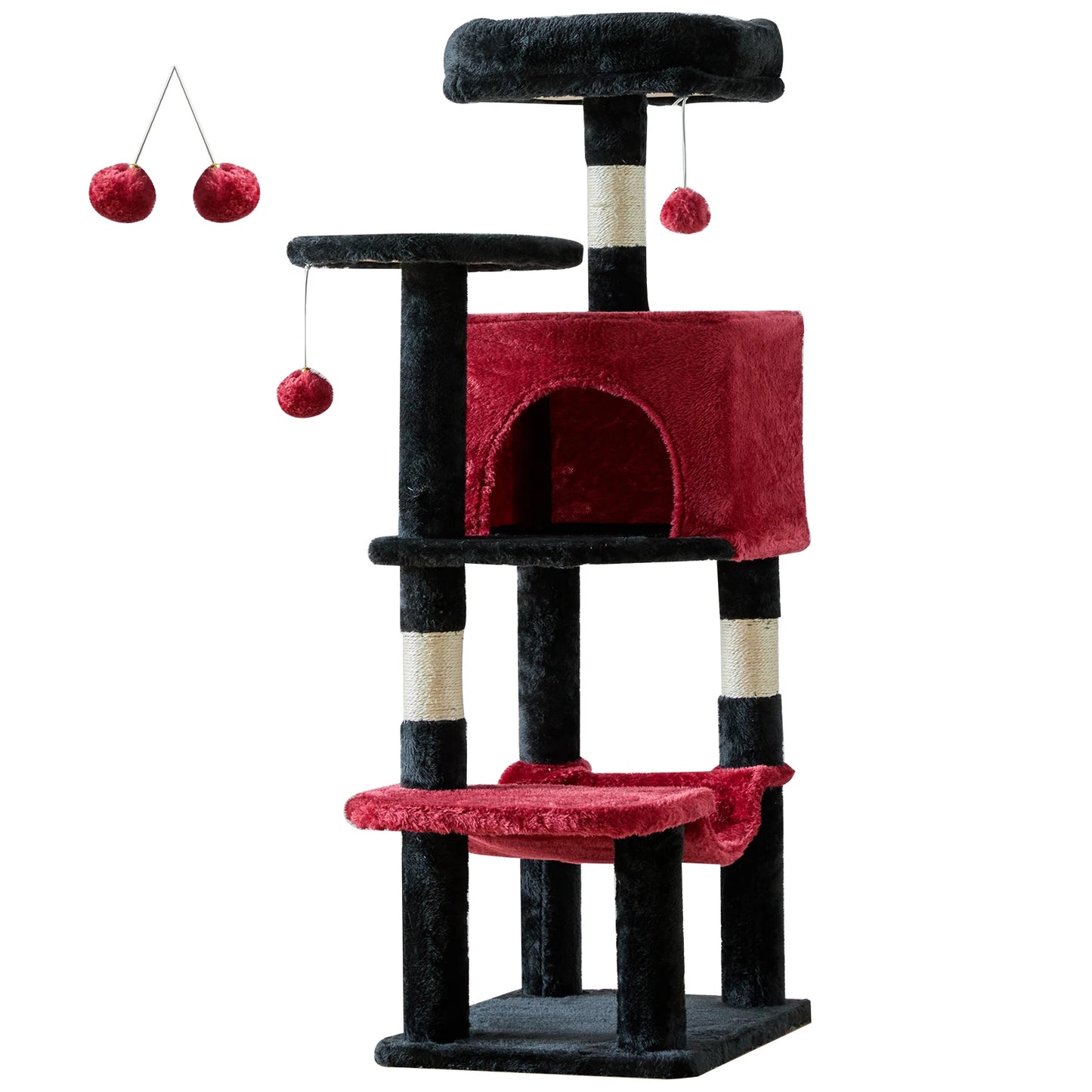 JHK Cat Tree Tall MultiCat Climbing Tower With Sisal Posts