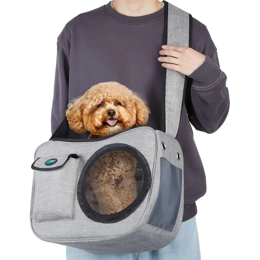 Pet Sling Carrier, Pet Airline Carrier Travel Bag, Fit 10~13lb Small Dogs, Comfortable, Adjustable, Perfect for Airline, Travell
