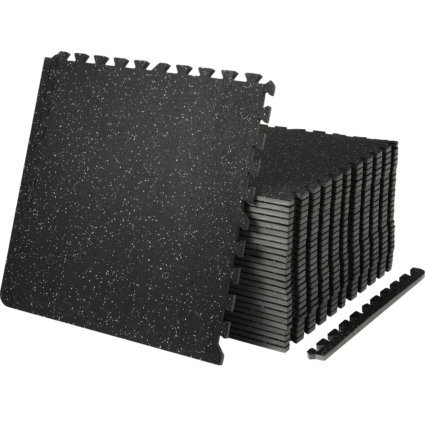 SucceBuy Interlocking Gym Floor Mats Pack EVA Foam Rubber Top