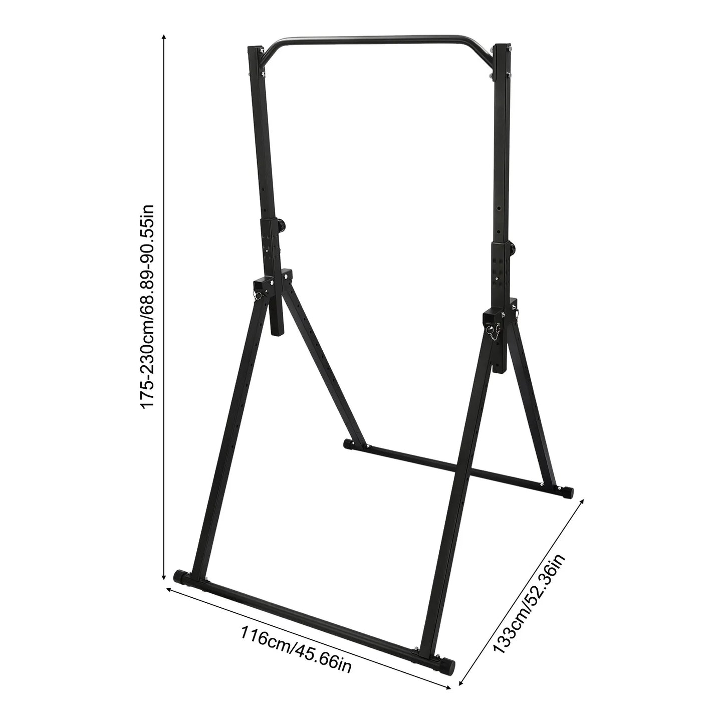 Triangular Pull Up Station Adjustable Height Foldable Bar Home Gym