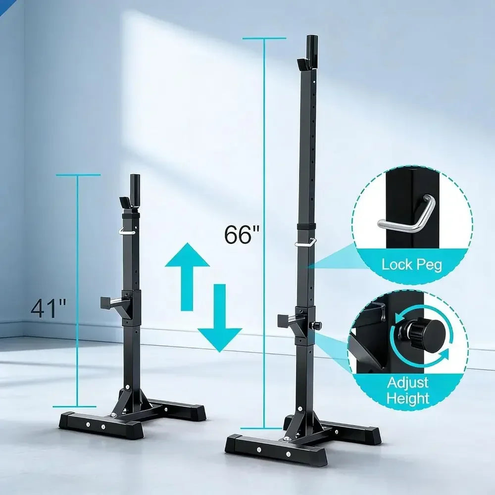 Versatile Squat And Bench Rack Stand For Home Gym 550lb