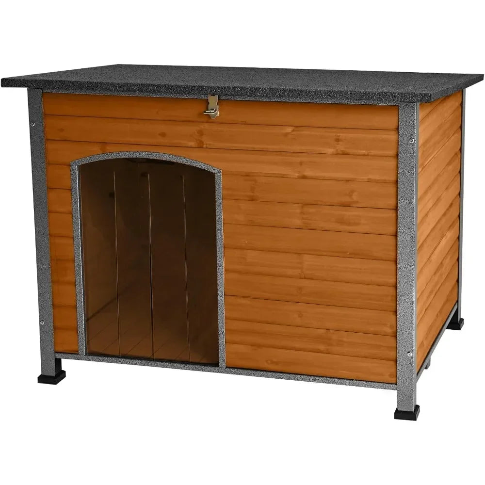 Indoor Outdoor Dog House With Anti Chew Weatherproof Frame Kennel