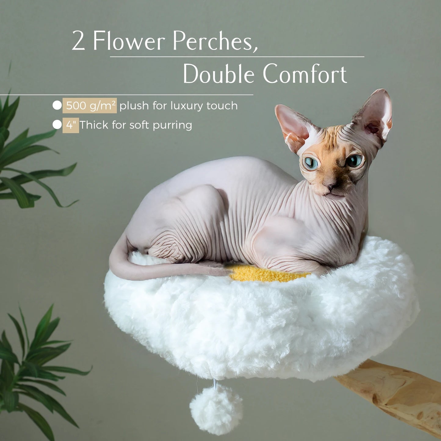 PAWZ Road Cat Tree Tower With Sisal Scratching Post Basket Bed