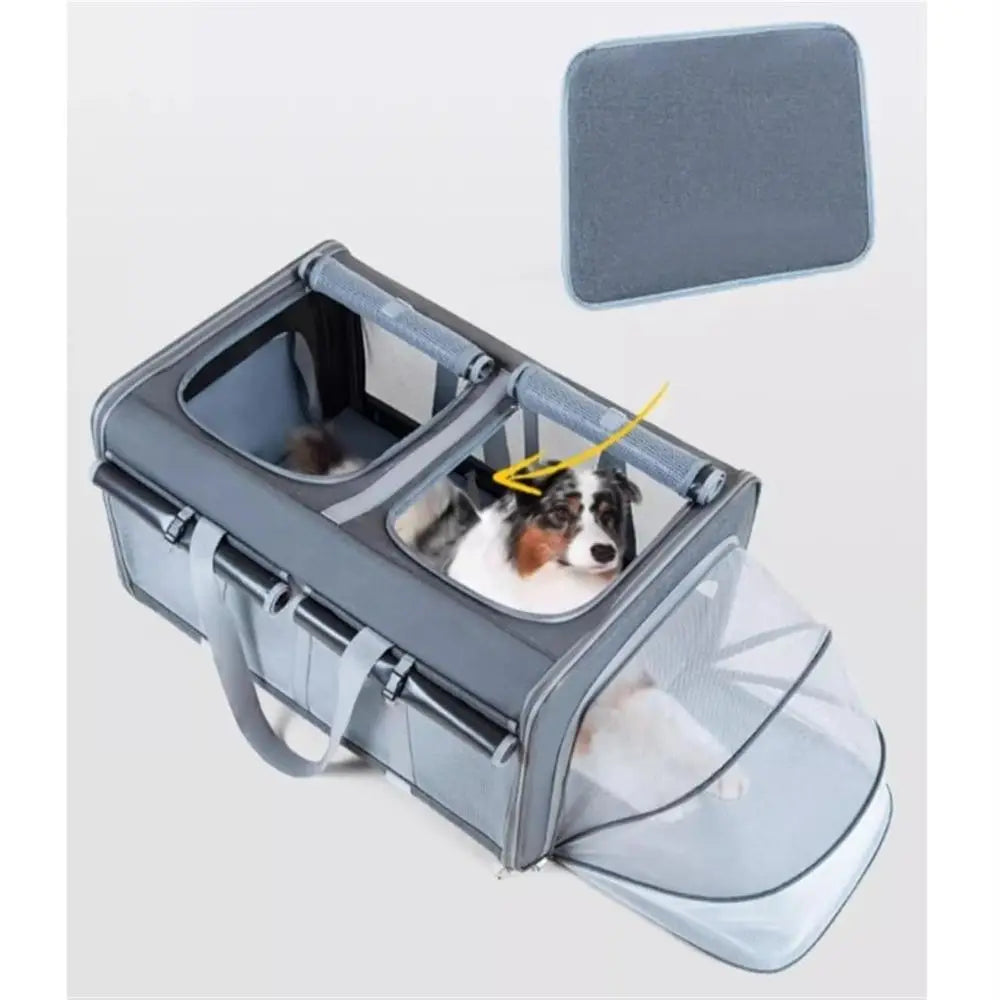 Portable MultiPet Trolley Carrier For Dogs And Cats Travel