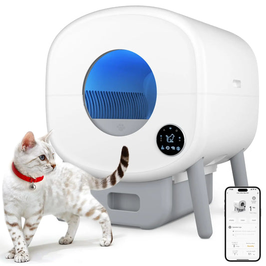 XMSJ Automatic Cat Litter Box With App Control Self Cleaning